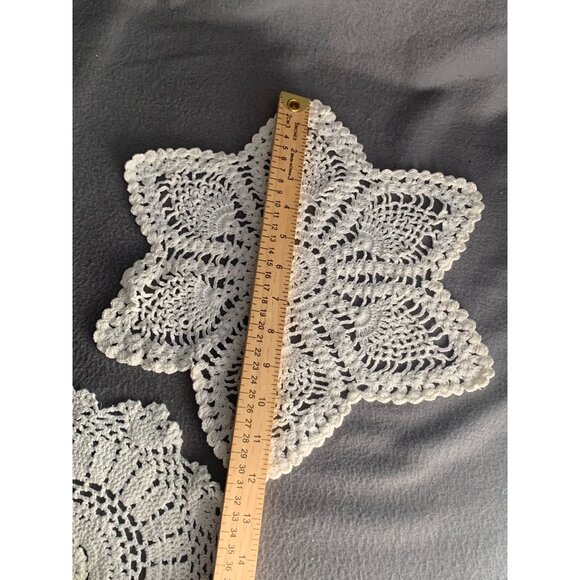 Vintage Handmade Crochet Star & Round Doilies Set - Picture 5 of 9
